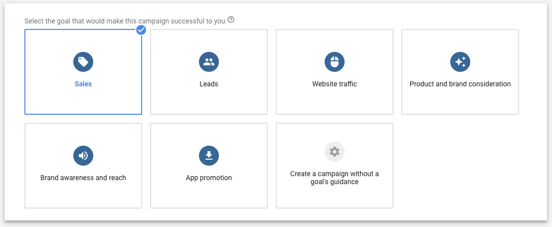 Google Ads Goal Setup