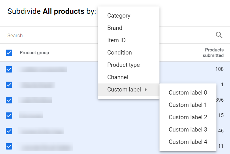 Custom Labels Google Shopping Ads