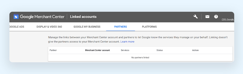 Link Google and Third Party Platforms to Google Merchant Center